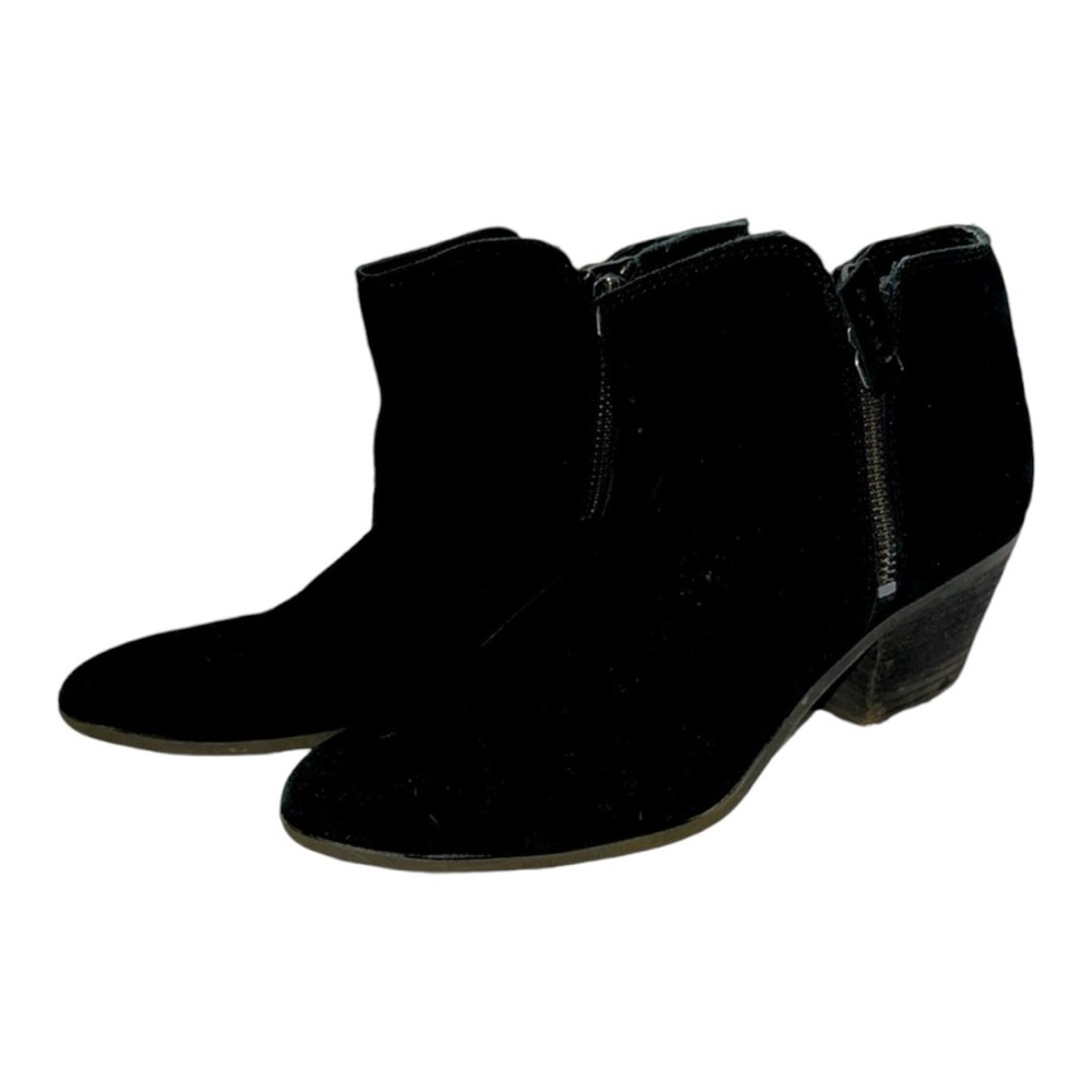 Frye Black Suede Ankle Boots Size 7.5
